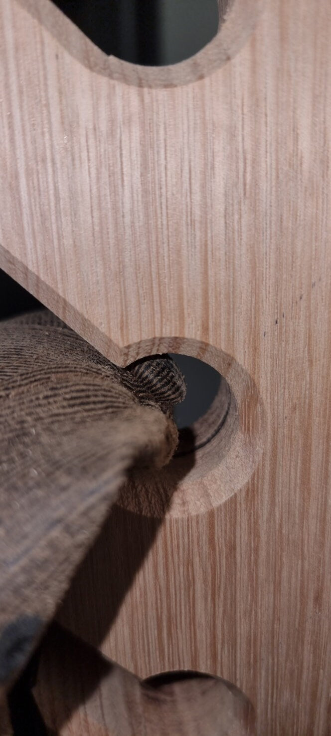 Tasmanian Oak Wall Mounted Cap Display Stand