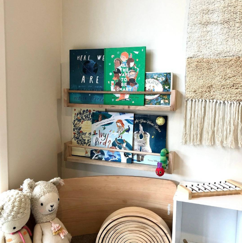 Tasmanian Oak Kids Bookshelf. Spice Rack
